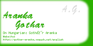 aranka gothar business card